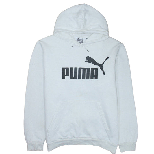 Mens UK Size 2XL PUMA White Pullover Hoodie