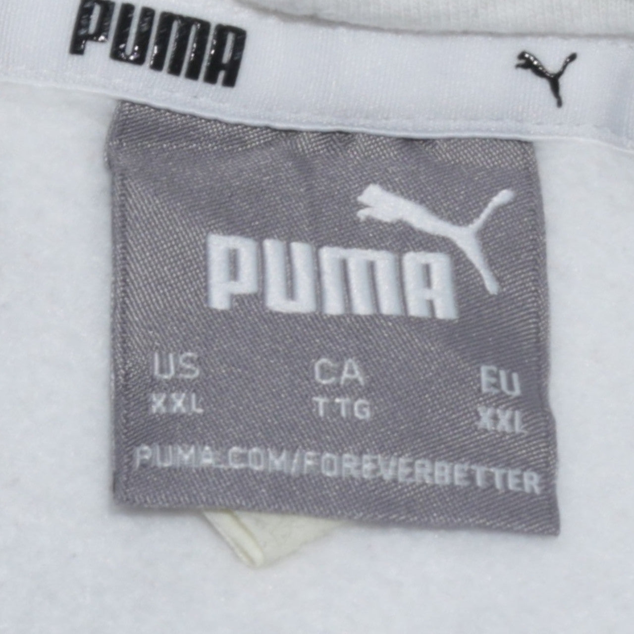 Mens UK Size 2XL PUMA White Pullover Hoodie