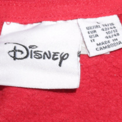 Womens UK Size 14/16 Disney Red Pullover Hoodie