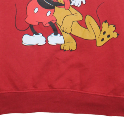Womens UK Size 14/16 Disney Red Pullover Hoodie
