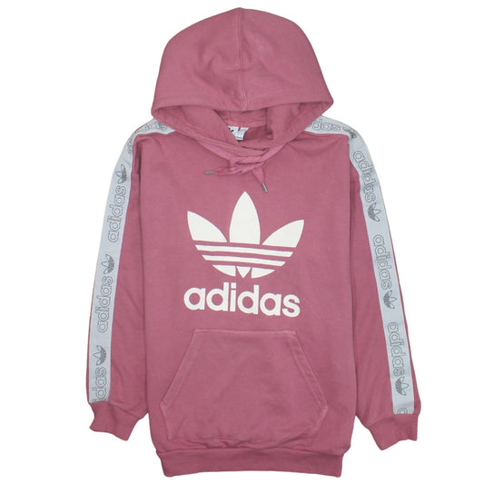 Womens UK Size 12 adidas Pink Pullover Hoodie