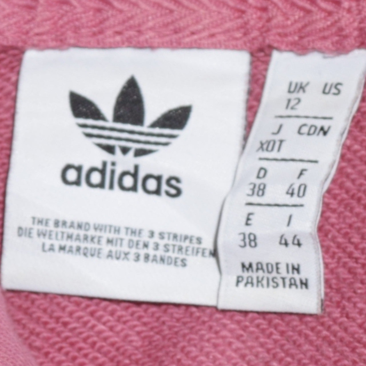 Womens UK Size 12 adidas Pink Pullover Hoodie