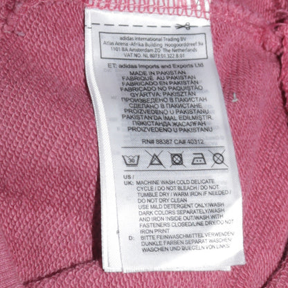 Womens UK Size 12 adidas Pink Pullover Hoodie