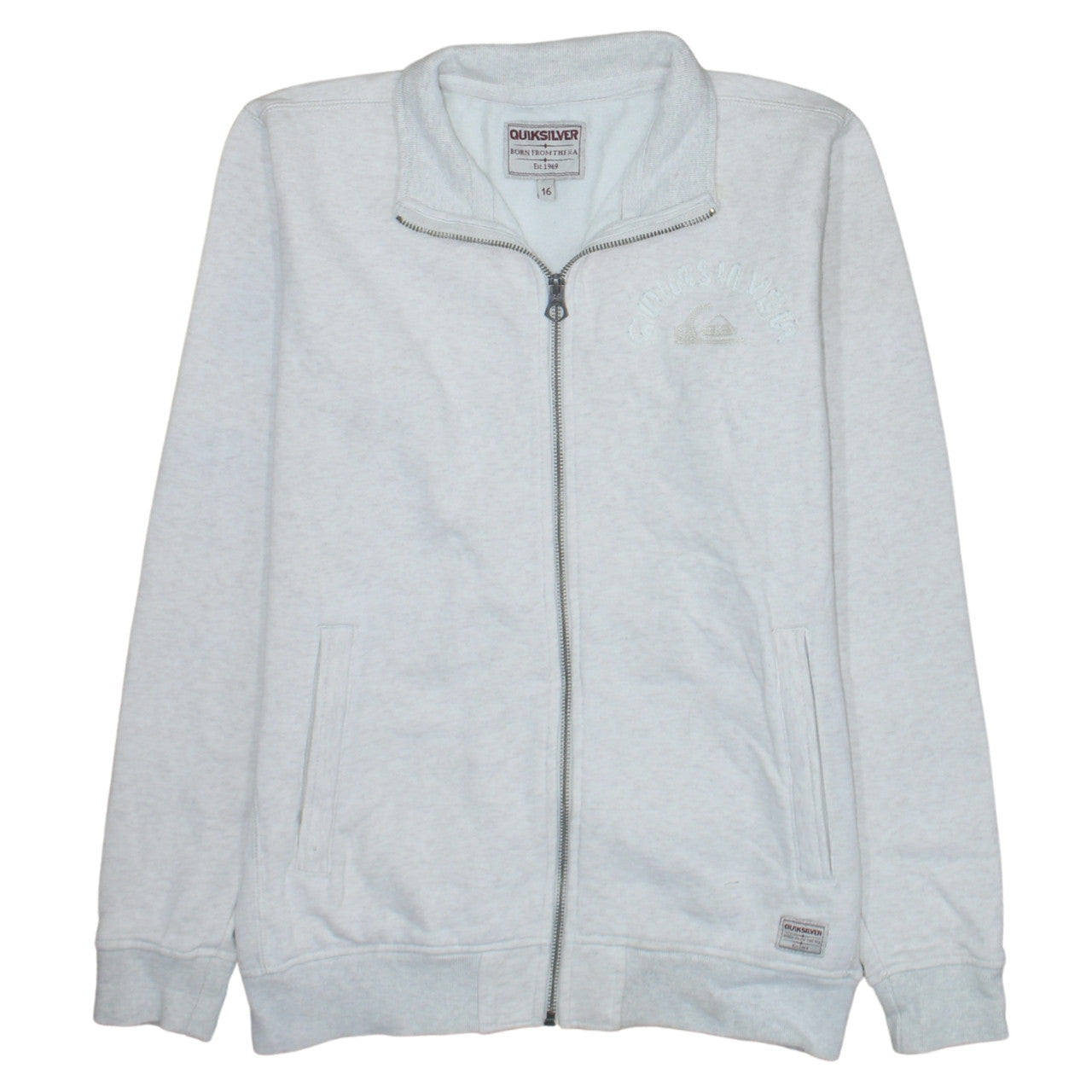 Unisex Adults UK Size 16 Quiksilver Grey Gym & Training Casual Walking Jacket