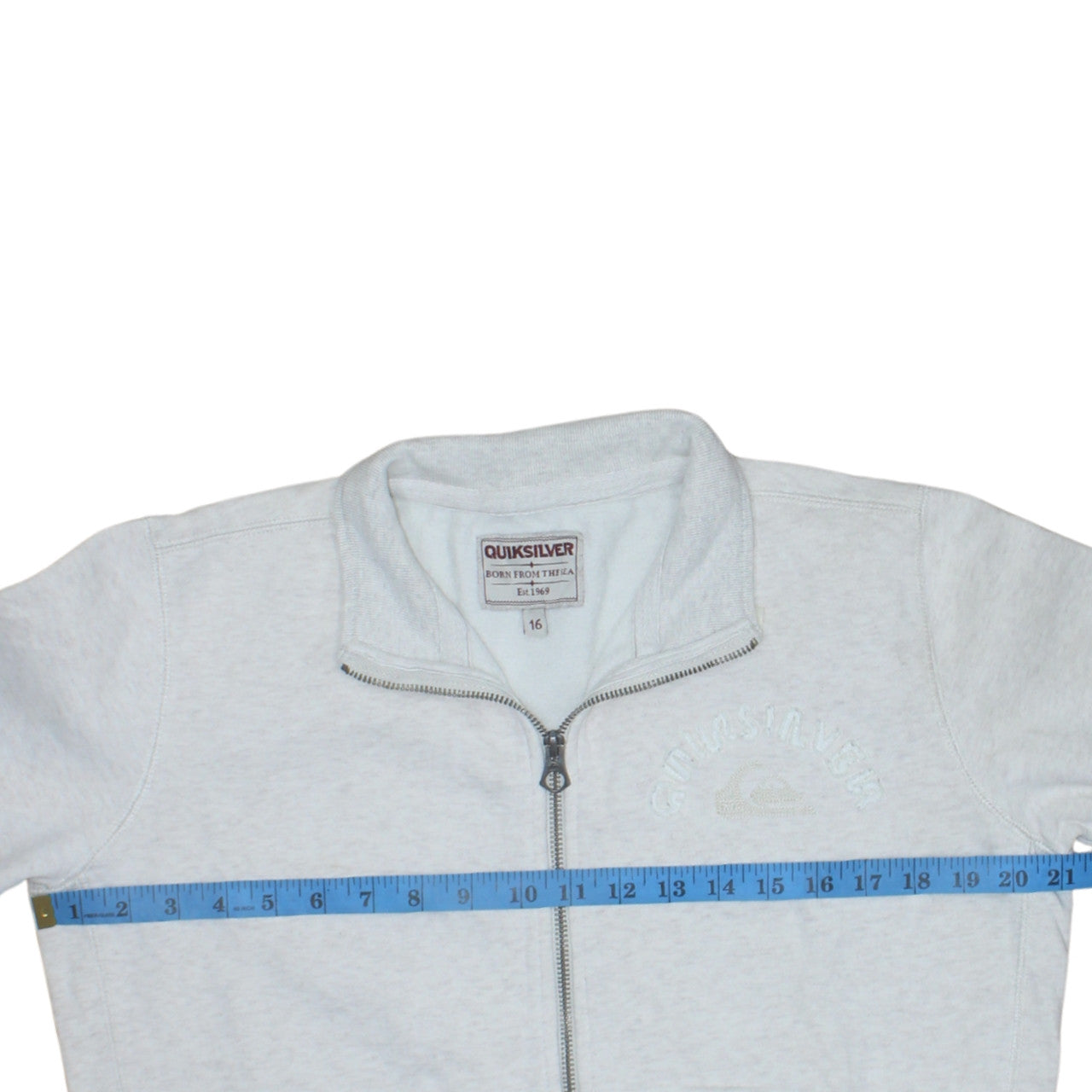 Unisex Adults UK Size 16 Quiksilver Grey Gym & Training Casual Walking Jacket