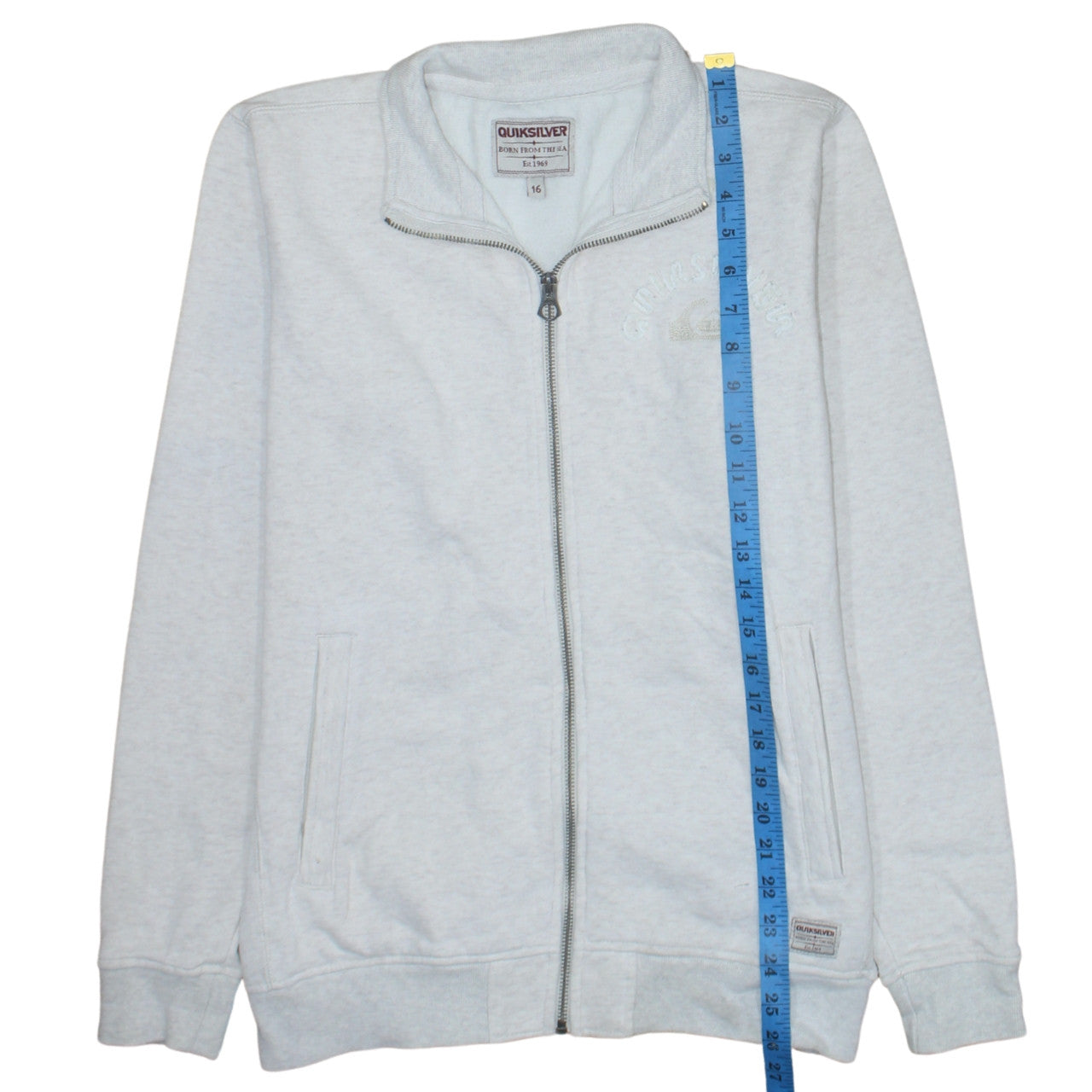 Unisex Adults UK Size 16 Quiksilver Grey Gym & Training Casual Walking Jacket
