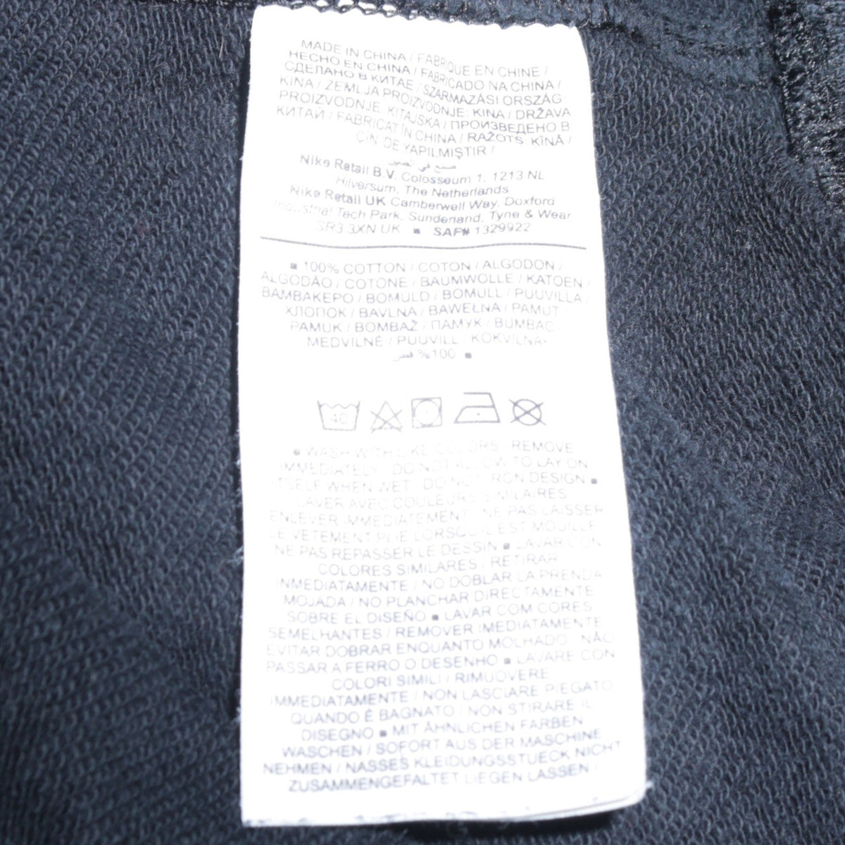 Mens UK Size L Nike Black Pullover Sweatshirt