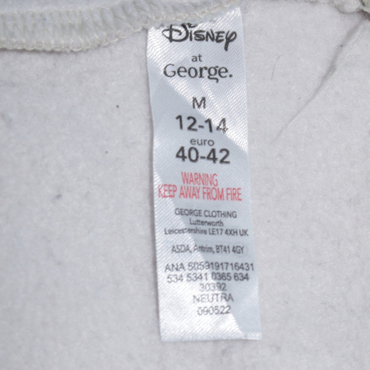 Womens UK Size 12-14 Disney at George Beige Pullover Sweatshirt