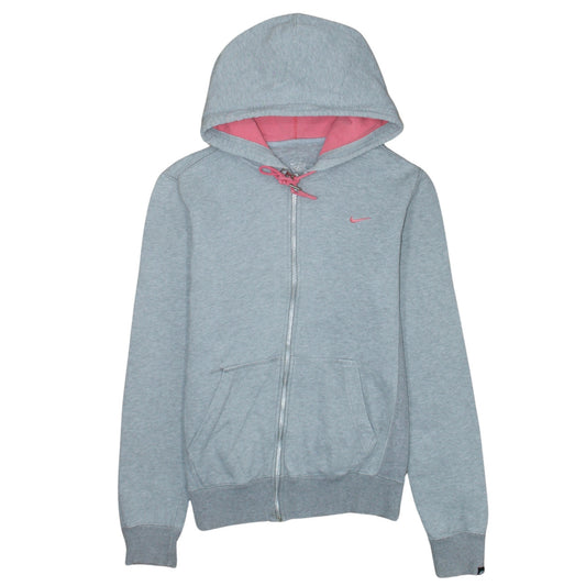 Womens UK Size M Nike Grey Full Zip Hoodie