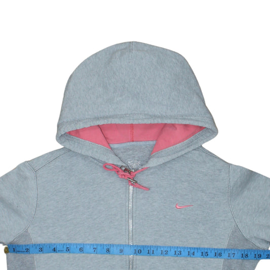 Womens UK Size M Nike Grey Full Zip Hoodie