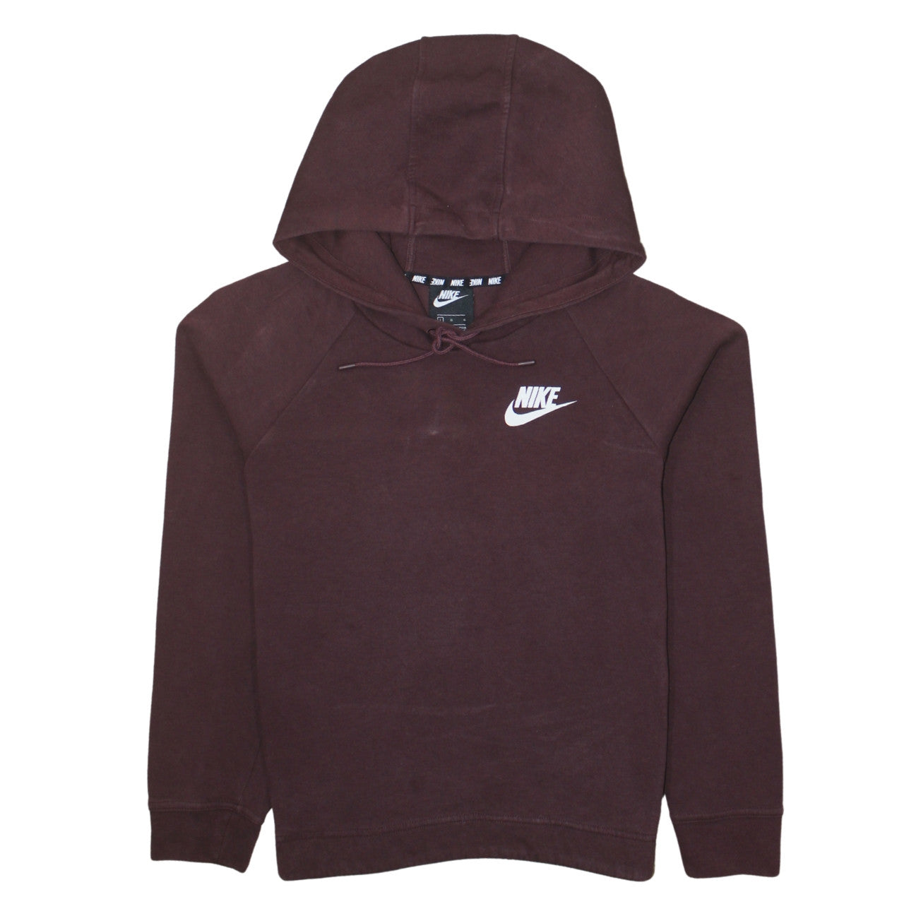 Womens UK Size L Nike Brown Pullover Hoodie