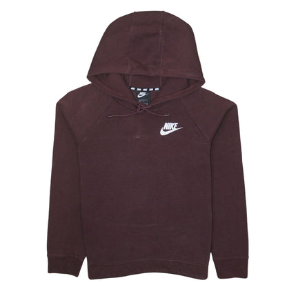 Womens UK Size L Nike Brown Pullover Hoodie