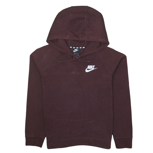 Womens UK Size L Nike Brown Pullover Hoodie