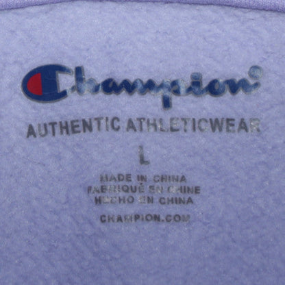 Champion Girls Purple Hooded Pullover Sweatshirt L Fleece Lined Casual