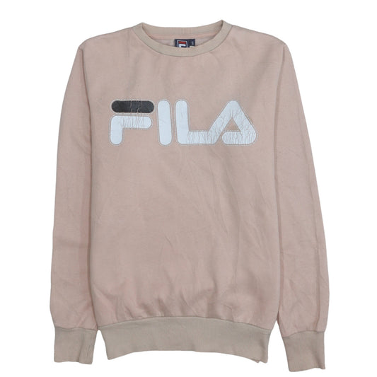 Womens UK Size S FILA Beige Pullover Sweatshirt