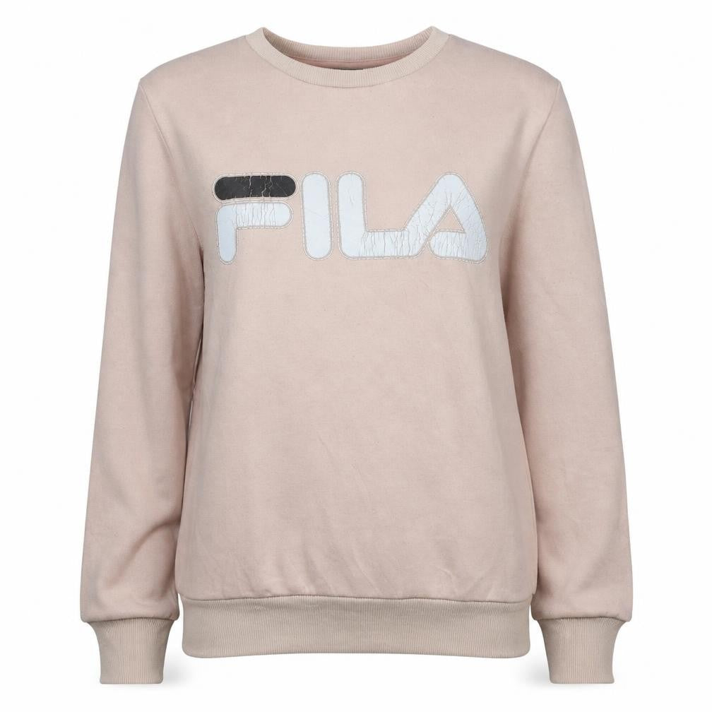 Womens UK Size S FILA Beige Pullover Sweatshirt