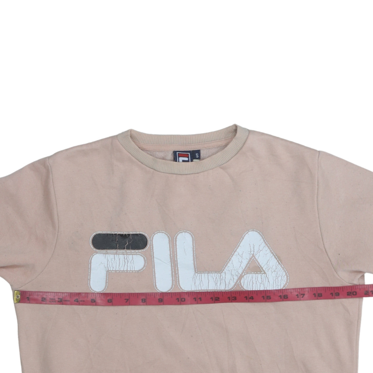 Womens UK Size S FILA Beige Pullover Sweatshirt