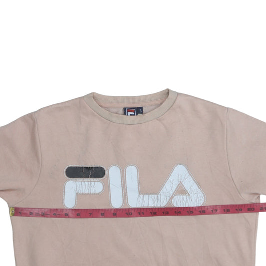 Womens UK Size S FILA Beige Pullover Sweatshirt