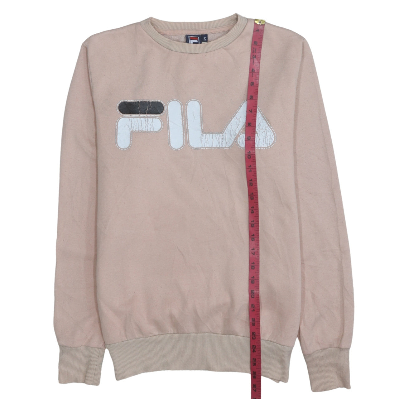 Womens UK Size S FILA Beige Pullover Sweatshirt