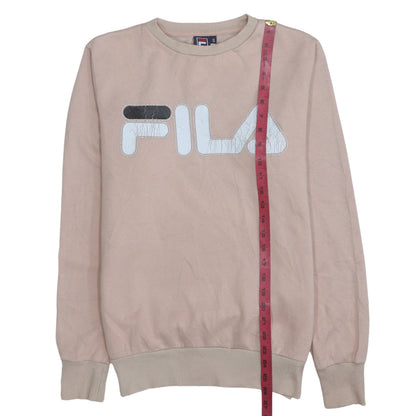 Womens UK Size S FILA Beige Pullover Sweatshirt