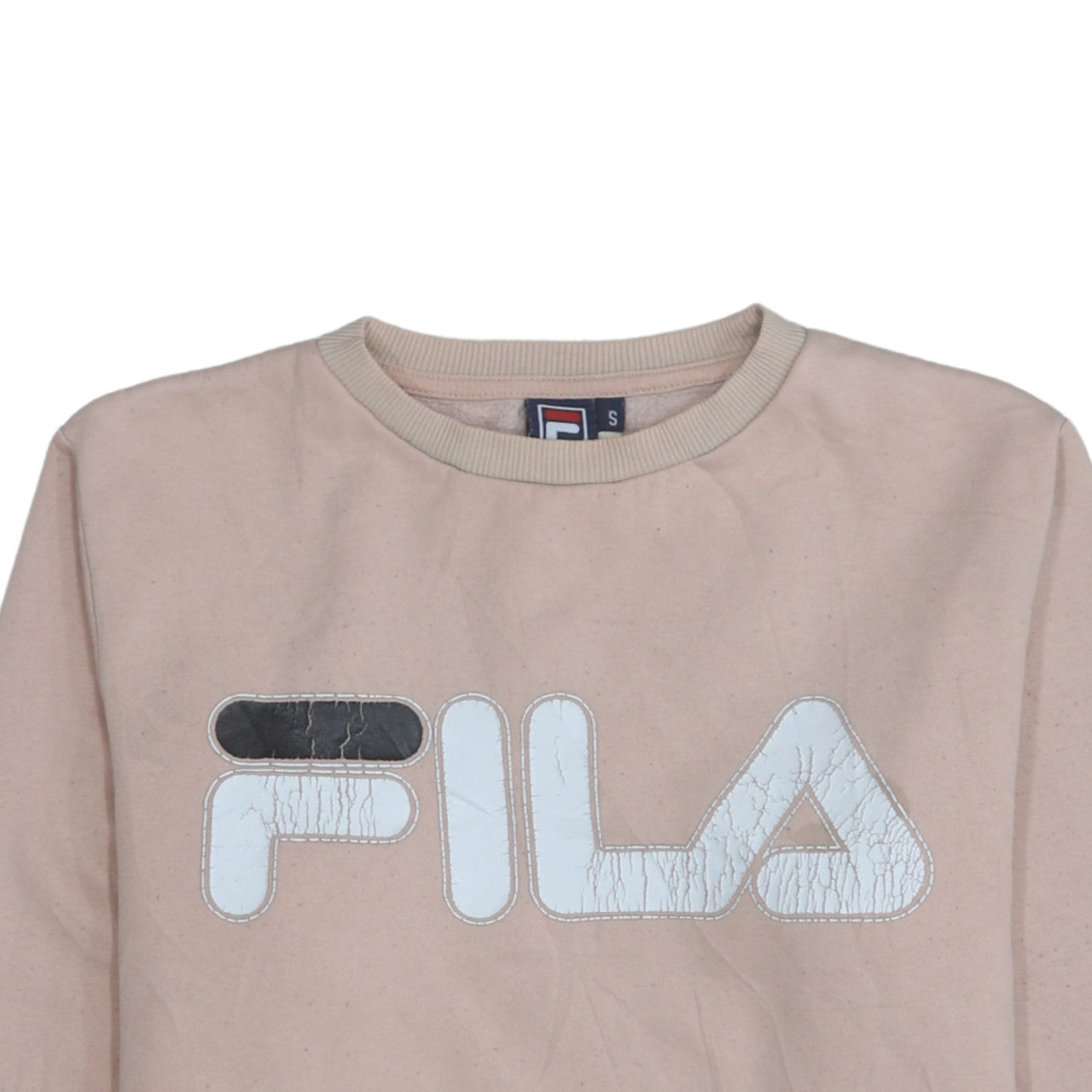 Womens UK Size S FILA Beige Pullover Sweatshirt