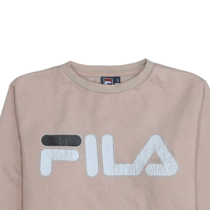 Womens UK Size S FILA Beige Pullover Sweatshirt