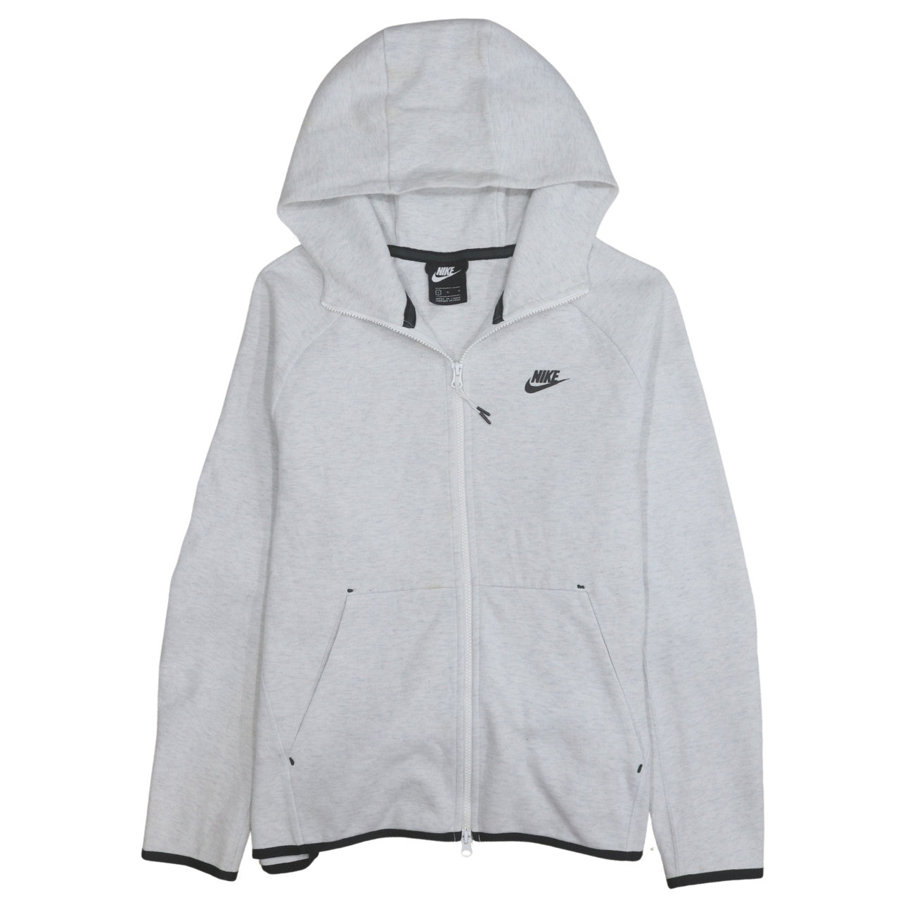 Mens UK Size L Nike Grey Full Zip Hoodie