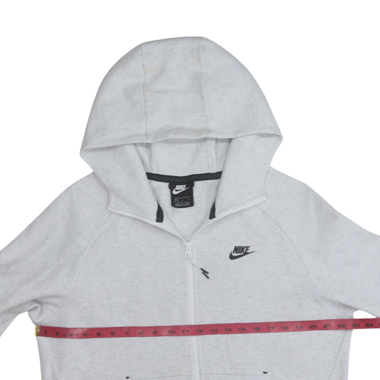 Mens UK Size L Nike Grey Full Zip Hoodie