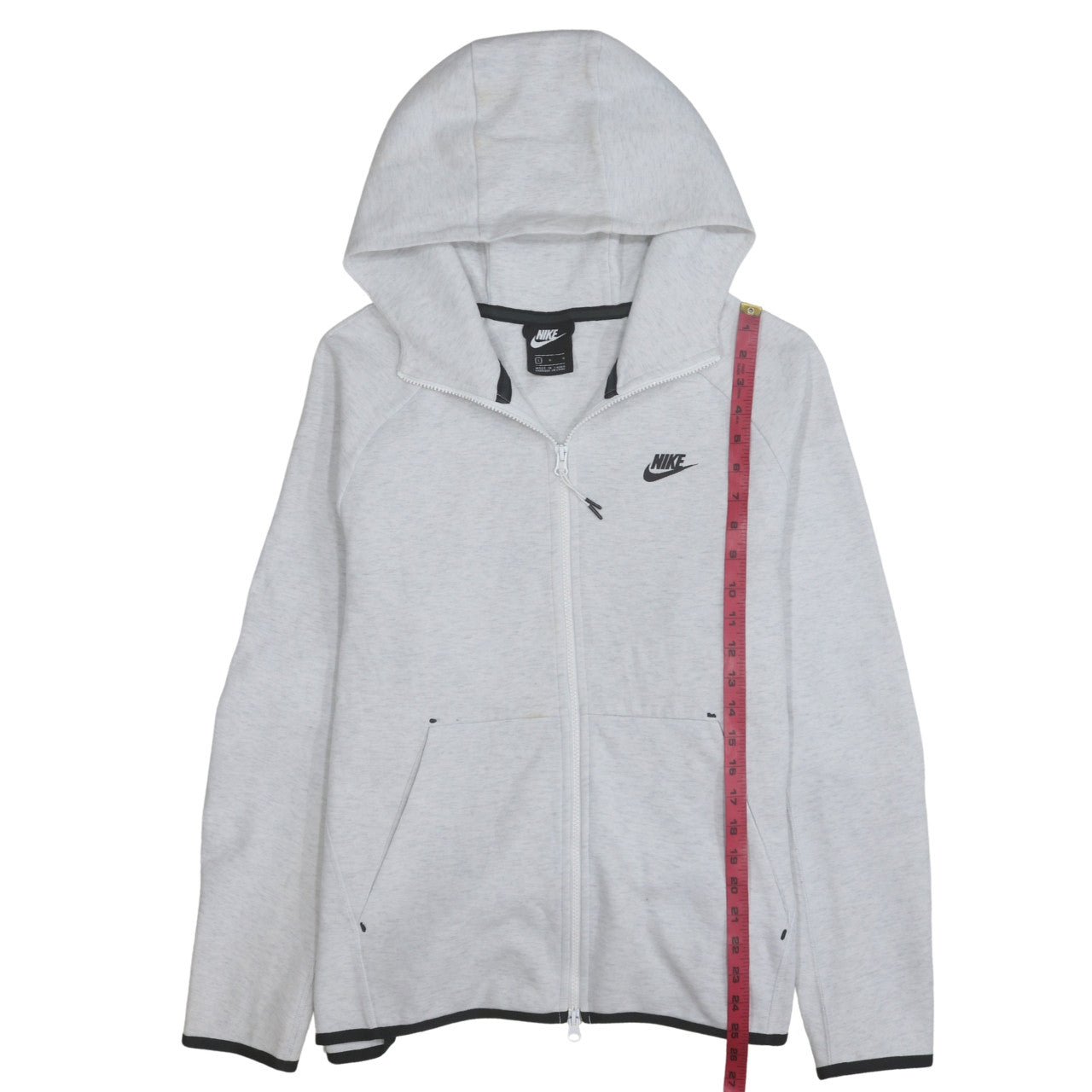 Mens UK Size L Nike Grey Full Zip Hoodie