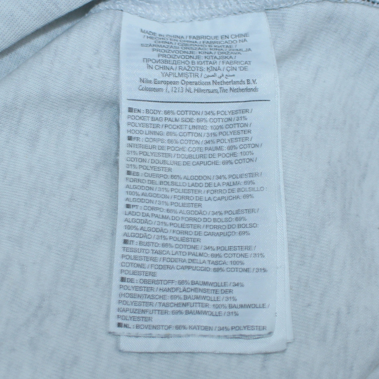 Mens UK Size L Nike Grey Full Zip Hoodie