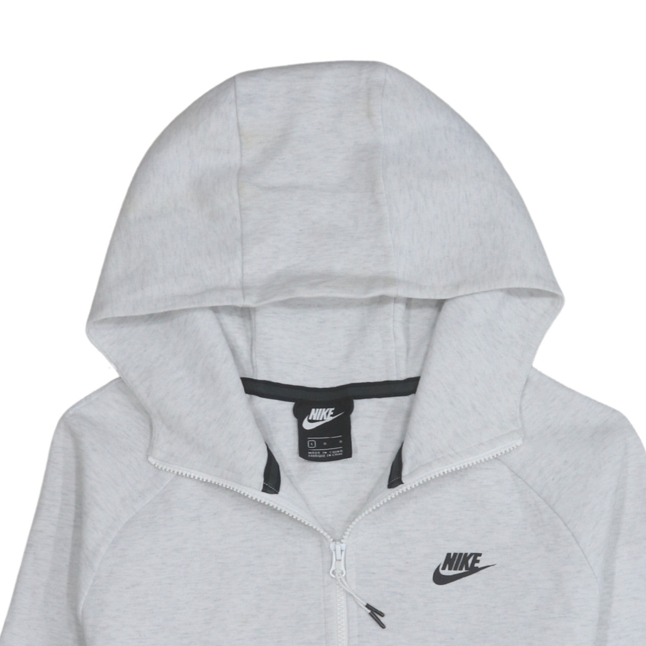 Mens UK Size L Nike Grey Full Zip Hoodie