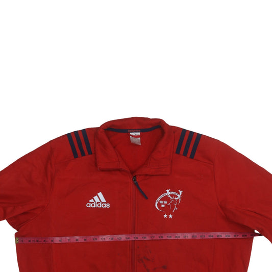 Adidas Men’s Red Munster Rugby Track Jacket XL Full Zip