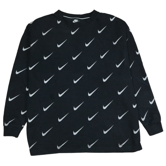 Womens UK Size S Nike Black Pullover Sweatshirt