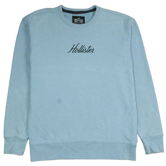 Mens UK Size M Hollister Blue Pullover Sweatshirt