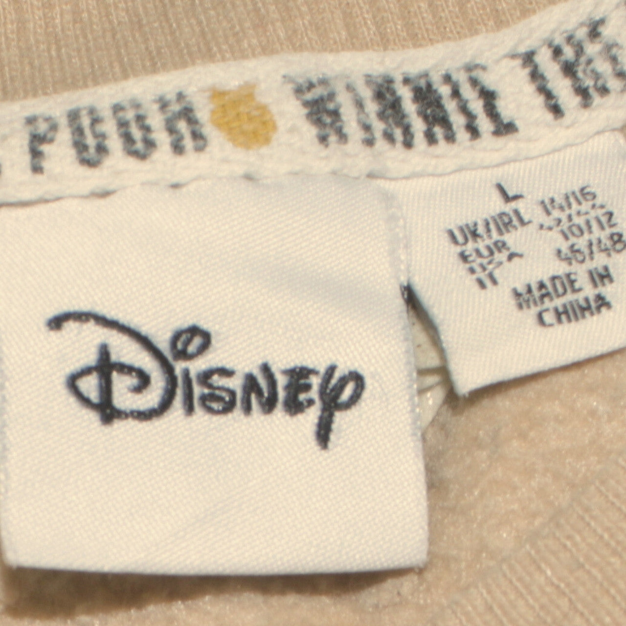 Womens UK Size L Disney Beige Pullover Sweatshirt