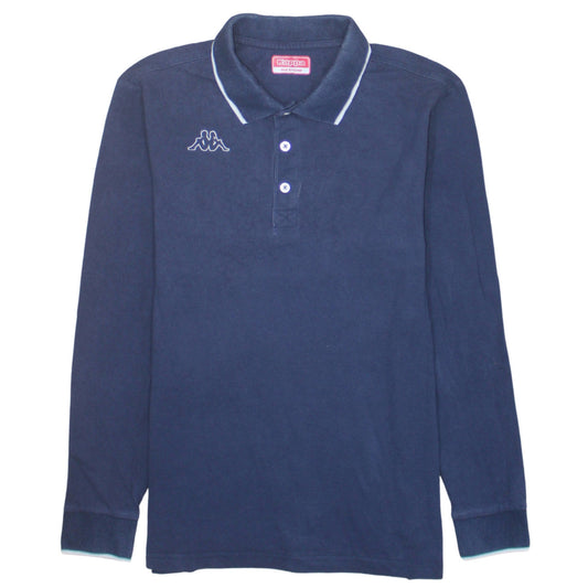 Mens UK Size M Kappa Blue Henley Sweatshirt