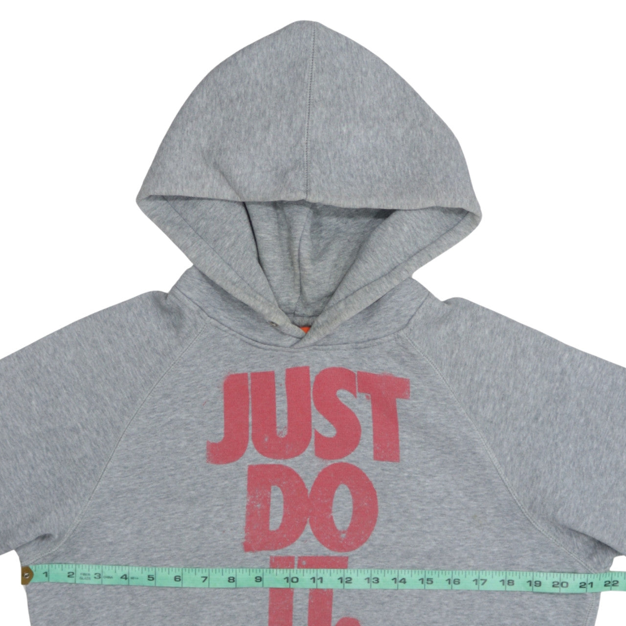 Nike Boys Grey Hoodie Small Just Do It Pullover Cotton Blend Fleece