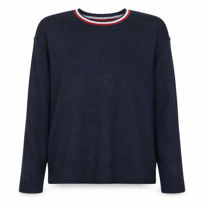 Tommy Hilfiger Women's Blue Crew Neck Cotton Pullover Jumper Size L