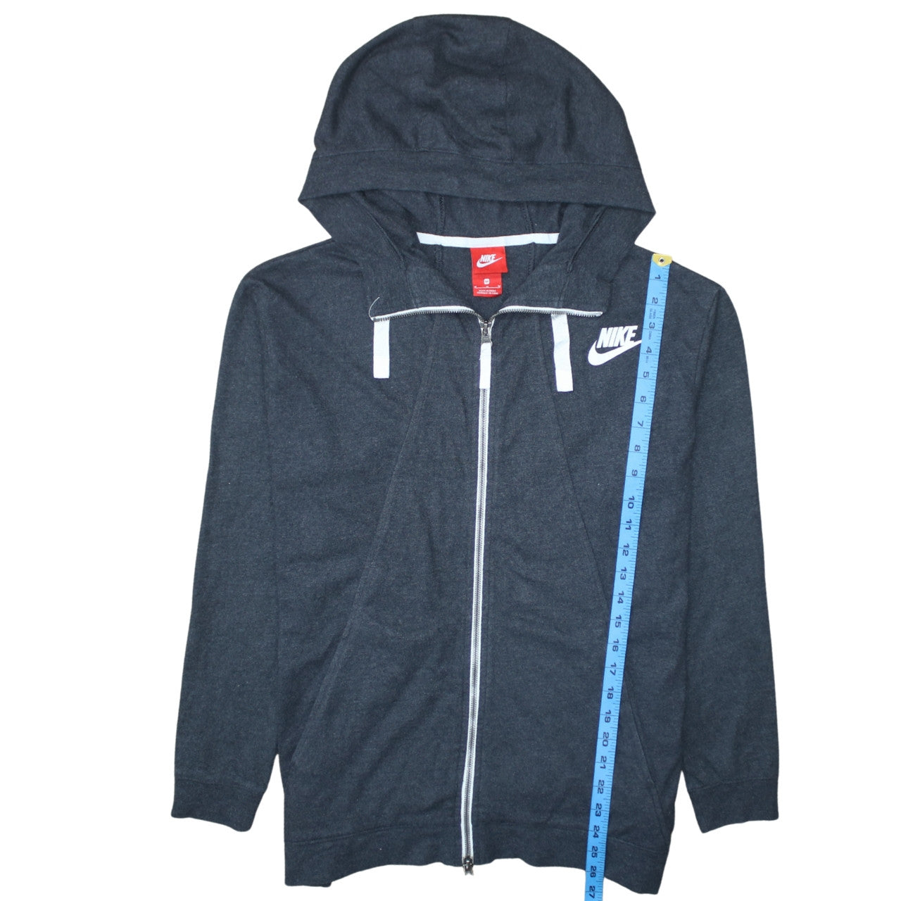 Mens UK Size M Nike Grey Full Zip Hoodie