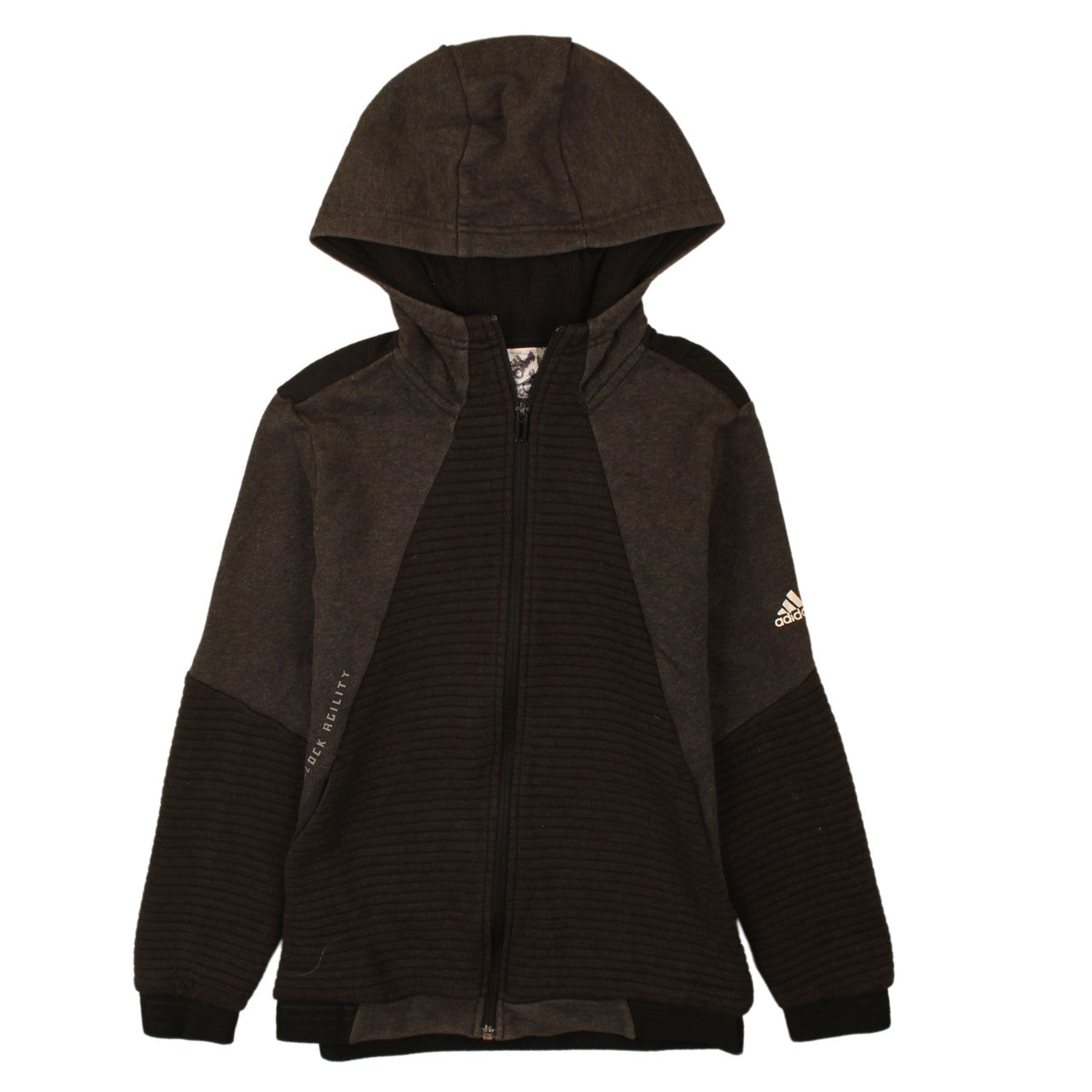 Boys UK Size 11-12 Years adidas Black Full Zip Hoodie