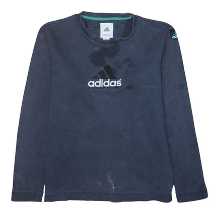 Mens UK Size M adidas Blue Pullover Sweatshirt