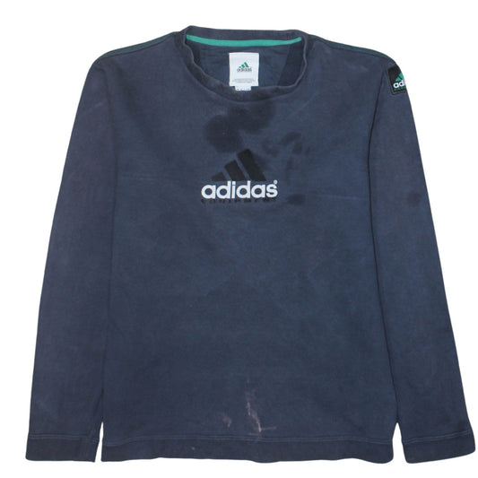 Mens UK Size M adidas Blue Pullover Sweatshirt