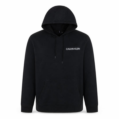Calvin Klein Men’s Black Pullover Hoodie L Fleece Logo Sweatshirt