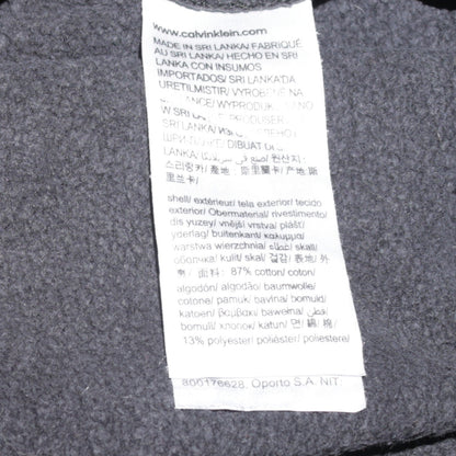 Calvin Klein Men’s Black Pullover Hoodie L Fleece Logo Sweatshirt