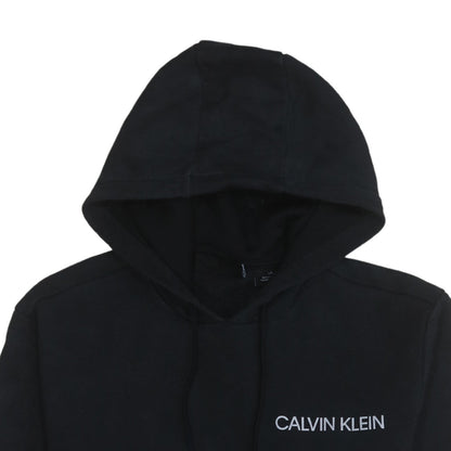 Calvin Klein Men’s Black Pullover Hoodie L Fleece Logo Sweatshirt