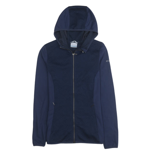 Womens UK Size M Columbia Blue Full Zip Hoodie