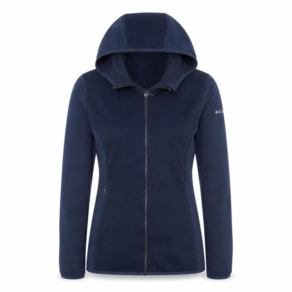 Womens UK Size M Columbia Blue Full Zip Hoodie