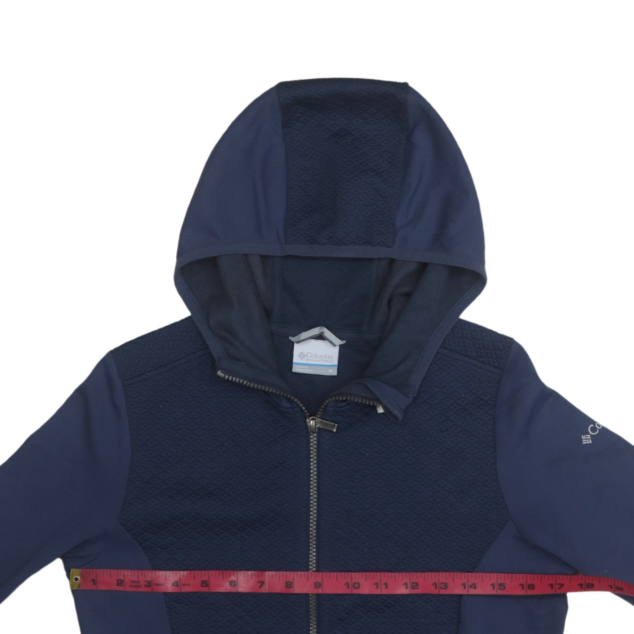 Womens UK Size M Columbia Blue Full Zip Hoodie
