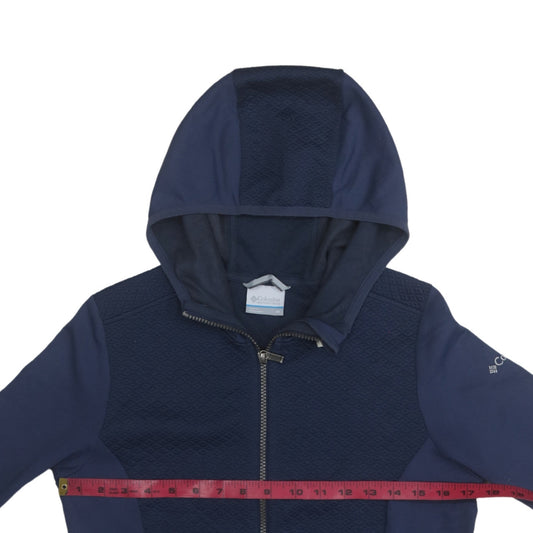 Womens UK Size M Columbia Blue Full Zip Hoodie
