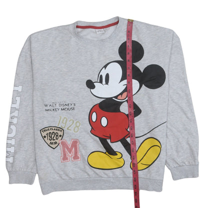 Marks and Spencer Girls Grey Mickey Mouse Sweatshirt 13-14 Years Disney 100